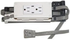 My Tidy Space Low Profile (2) PD30W USB-C (2) 15 Amp in Drawer Docking Station Outlet Plugs with Retractable arm