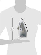 Amazon Basics 1200W 10” Steam Iron, With Non-Stick Teflon Soleplate, 5 Fl Oz Water Tank (150 ML), Auto Shut-Off, Anti-Drip, Anti-Calcification, Thermostat, 6.5Ft Cord, Gray