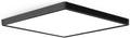 12inch 24W LED Flush Mount Ceiling Light, 6000K Square LED Ceiling Light, Black Flat Panel Lighting for Bedroom, Kitchen, Living Room