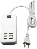 6 Ports USB Charger Hub Desktop US Plug AC Power Wall Travel Charging Adapter Slots Charging Station