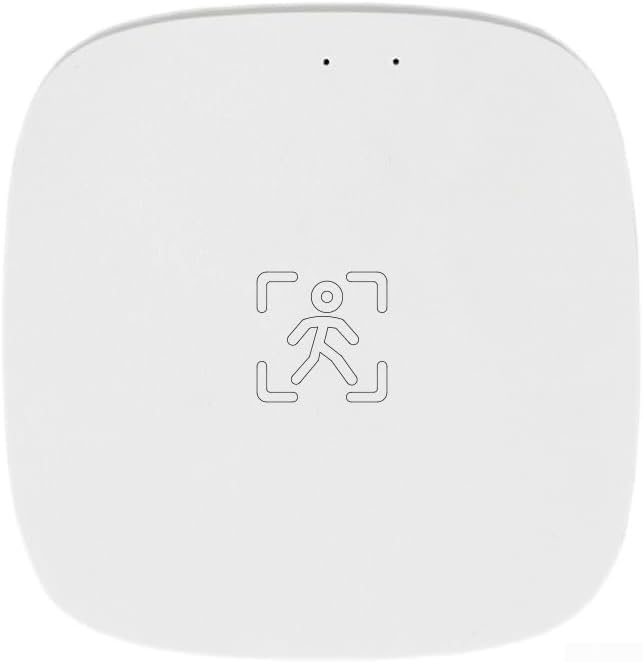 Smart Zigbee/WiFi Motion Sensor, Human Presence Motion Sensor with PIR and Millimeter Wave Detection, Static Presence Recognition, Light and Environmental Monitoring(B)