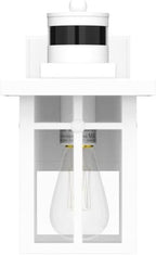 Myhaptim Porch Lights with GFCI Outlet,Dusk to Dawn Motion Sensor Outdoor Lights,3 Lighting Modes White Front Door Light，Waterproof Exterior Light Fixture,Outside Lamp for House Patio Garage