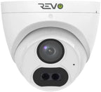 Revo Hybrid 8CH 4K Security System, 2TB Video Surveillance Grade HDD, 4X 4K Indoor/Outdoor IR Cameras with Built-in Microphone, Remote Viewing via Smartphone, PC and MAC (no Monthly fees)
