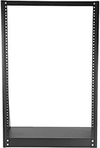 StarTech.com 2-Post 16U Heavy-Duty Desktop Server Rack, Small Open Frame 19in Computer Rack, Compact Network Rack for AV / Studio / Data / IT Equipment, Two-Post Home/Office Rack, TAA (2POSTRACK16)