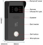 MENGQI-CONTROL LCD Touch Screen Video Intercom Kit Outdoor Camera Monitor Phone App Remote Open