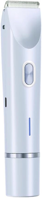Bikini Trimmer for Women 2 in 1 Dual Head - IPX7 Waterproof Painless Electric Razors for Beauty, Pubic Hair, Face, Legs & Underarms– Portable Cordless Shaver with Fast Charging, Easy Cleaning (Blue)