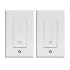 Shelly Plus Wall Dimmer UL | WiFi Smart Wall Dimmer Switch | Home Automation | Bluetooth Gateway | Compatible with Alexa, Home Assistant & Google | No Hub Required | Dimmable Lights (2 Pack)
