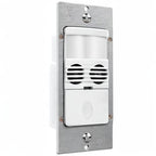 Enerlites MWOS-W Motion Sensor Switch, Ultrasonic and PIR Dual Technology, Occupancy Sensor, Motion Sensor Light Switch, NEUTRAL WIRE REQUIRED, Wall Plate Included, White