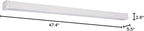 Lithonia Lighting 4 Foot LED Light Fixture, Low-Profile LED Wraparound Flush Mount Ceiling Light, 2700K Soft White, 120V, 48-Inch (FMLWL 48 827)