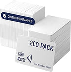 Custom Programmed Door Access Cards Prox - Compatilbe with 26 bit H10301 Format HID 1386 ISOProx II (200)