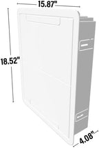 Legrand - OnQ Cable Management, In-Wall Media Box, Dual Purpose Structured Wiring Enclosure, TV Home Theater Recessed Storage Box, 17 Inch, White, ENP1700NA