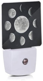 Smoaffly Moon Phases Night Light Plug-in LED Nightlights Auto Sensor Night Lamp Dusk-to-Dawn Lamp Home Decor for Nursery Children Girls Boys