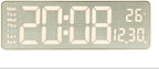 MASHI Digital Wall Clock, 16" Large Display Digital Clock with Remote Control, Auto-Dimming Wall Clock with Night Light, DST, Date Week,Temp for Living Room, Bedroom, Decor, Gift for Elderly (Beige)