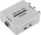 SAIZHUO Video Converter,AV to RF Mini Video Converter Box Driver-Free Adapter TV Signal Switcher 67.25Mhz 61.25Mhz,AV to RF Signal Converter Guaranteed,Stable Performance