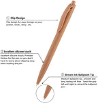 Aozora Pens Bulk 30 Pack Click Pens No Bleed Wholesale Retractable Ballpoint Pens Medium Point,Smooth Ink Pens for Journaling School Office Supplies 1.0MM (Brown Ink)