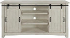 Martin Svensson Home Rustic 65” Solid Wood TV Stand with Storage, All Antique White