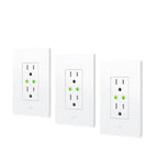 Eve Energy Outlet (Matter) 3-Pack – Smart Outlet & Power Meter, App & Voice Control, No Bridge, Thread, Works with Apple Home, Alexa, Google Home, SmartThings, 100% Privacy, Requires Thread Router