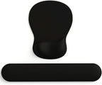 ErgoComfort Gel Wrist Rest Mouse Pad-Ergonomic Office Mousepad with Wrist Support-Non-Slip, Design Desk Accessories Mat for Home&Game Decor (09Black Set)