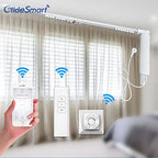OlideSmart DIY Wifi Smart Automatic Curtain Motor Track System, Automatic Curtain Motor, Blinds Tracks, Length can be customized (White, 3.2m)