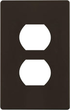 ENERLITES Screwless Duplex Wall Plate, Child Safe Receptacle Outlet Cover, Standard Size, 1-Gang 4.68" x 2.93", Unbreakable Polycarbonate Thermoplastic, UL Listed, SI8821-BR, Glossy, Brown