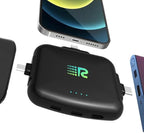 Rush Charge Universal Comet Portable Power Bank 3200mah, 2.1A High-Speed Fast Charging - Apple Lightning, Type C, Micro-USB Charges 3 Devices at a Time Pre-Charged Compatible with iPhone 17 16 15 14