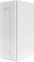 Wall Kitchen Cabinets, RTA Cabinets, White Shaker Cabinet, Wall Mounted, RTA Upper Cabinet, Modern for Kitchen and Bathroom with Door (White, 09" W x 36" H x 12" D)
