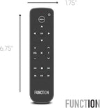 Function101 Bluetooth Replacement Button Remote for Apple TV + Electronics Screen Cleaner and 12" x 12" Cloth | BLE and Infrared Connectivity | 2 AAA Batteries Included