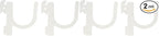 Wall Control Pegboard Accessory - U-Shaped Slotted Metal Hook - White (Pack of 2)