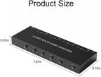 4 AV to HDMI RCA to HDMI Converter 1080P/720P 4 Way RCA Composite CVBS AV Switch to HDMI Converter Adapter Support 4:3/16:9 Switching For Sega Xbox PS1 PS2 PS3 N64 NGC SNES WII VHS VCR Camera DVD