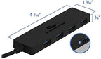 Kingwin USB Hub 4 Port USB C to USB 3.0 Data Hub for Mobile SSD, Macbook, Mac Pro / Mini, iMac, Chromebook, Surface Pro, USB Flash Drives, Notebook PC, XPS, and More [Ultra Slim]