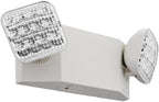 Lithonia Lighting Basics LED Emergency Light, Emergency Lighting with Dual Adjustable LED Lamp Heads, Wall Mount, Damp Location Rated, 90-Minute Backup, 120/277V, White, 2-Pack (EU2C CP2)