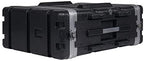 Sound Town Lightweight 4U PA DJ Rack/Road Case with ABS Construction, 19” Depth and Heavy-Duty Latches (STRC-A4U)