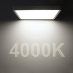 LED Flush Mount Ceiling Light Fixture, 4000K Neutral White, 12inch 24W, 3200LM, Slim Flat Panel Lighting Fixture, Square Modern Ceiling Lamp for Bedroom, Kitchen, Living Room, Closet, Stairwell