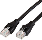 Amazon Basics RJ45 Cat 6 Ethernet Patch Cable, 1Gpbs Transfer Speed, Gold-Plated Connectors, 14 Foot - 10-Pack, Black