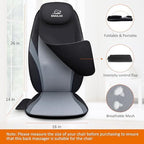 Snailax Shiatsu Massage Cushion with Heat Massage Chair Pad Kneading Back Massager for Pain Relief Deep Tissue 3D Roller Travel Up/Down to Relax Tense Muscle, Office Home Use