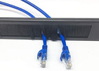 QiaoYoubang 10 Pack 1U Horizontal Rack Mount Cable Management Panel with Cable Entry Brush for 19-Inch Rack Or Cabinet Black (1UCMB1U10PC)