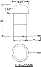 VOLT OHM 4.1 Outdoor Audio System with 4 Satellite Speakers, Subwoofer & Bluetooth Amplifier, Provides Coverage Up to 1300 Square Feet