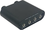 3.5mm Audio Switch with line Volume Controller, 3 in 1 Out 1/8" aux switcher Splitter selector Box, Mini Inline Headphone attenuator Volume Control knob -MC31