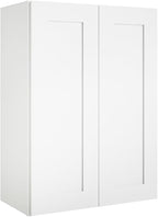 Wall Kitchen Cabinets, RTA Cabinets, White Shaker Cabinet, Wall Mounted, RTA Upper Cabinet, Modern for Kitchen and Bathroom with Door (White, 24" W x 36" H x 12" D)