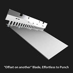OFFNOVA Binding Machine, 21-Hole 450 Sheets Paper Comb Punch Binder Machine for Letter Size / A4 / A5 Paper, Easy to Punch Handle, Adjustable Margin