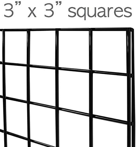 7RiversART Grid Wall Commercial Grade Gridwall Panels – Heavy Duty Grid Panel for Any Retail Display Wall Grid 2' Width x 5' Height, Black (Pack of 3) Easily Portable