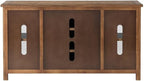 Martin Svensson Home Rustic 65” Solid Wood TV Stand with Storage, Natural Finish