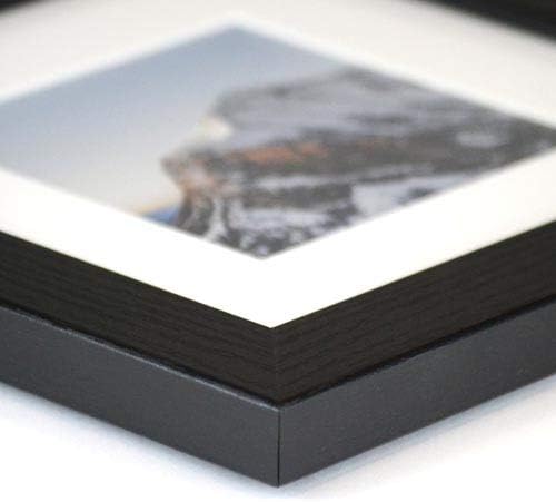 Frame It Easy 33 x 5 Black Grain Wood Frame (Derby)