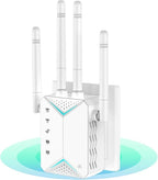 WiFi Extender Signal Booster for Home - 1200Mbps Dual Band, Covers 12880 Sq Ft & 108 Devices, Long Range Internet Booster with Ethernet Port, Easy Setup