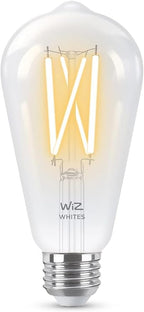 WiZ Connected 60W ST19 Tunable White Filament LED Smart Light Bulbs - Connects to Your Wi-Fi - E26 Smart Bulb - Control with Voice or App + Activate with Motion - Matter Compatible - 1 Pack