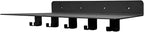 RIMLUFE fit for Tonal Accessories Shelf Organizer Gym Storage Rack Wall Shelves with Hooks, Floating Shelves Black Gym Equipment Storage Wall Decor for Home Gym T Lock Adapter Organizing