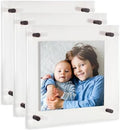 ArtToFrames 24x24 Inch Double Panel Floating Acrylic Picture Frame (Full Frame is 28x28) comes with Black Standoff Hardware, Made in the USA, 3 Pack