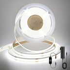 Pandery COB LED Strip,LED Strip Lights 3M/9.84ft,Touch Dimmable LED Strips,CRI90+,6000K Natural White cob led,1600LEDs,24V LED Tape Lights,Indoor for Bedroom, Kitchen, TV, Mirror,Cabinet