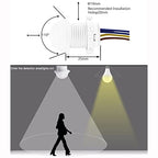 Scpopfer 2Pack Motion Sensor Light Switch 100-240V 40W PIR Human Body Activated LED Sensors Home Smart Infrared Induction Detector Mini Wall Light Switch