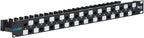ICC 24-Port CAT6A Keystone 1U Patch Panel with CAT6A Keystone Jacks, 19” Rackmount Housing and Cable Support Bar, Staggered Ports to Reduce ANEXT, UL Listed PoE++ Compliant, ICMPP246AU
